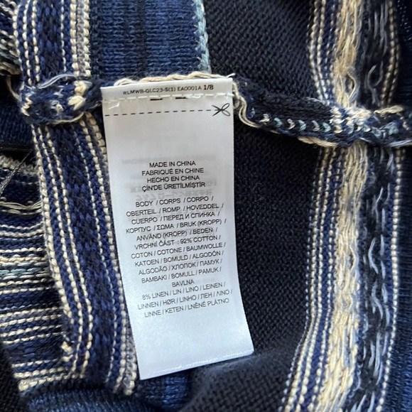 Lauren Ralph Lauren Striped Jewel Neck Sleeveless Sweater Top. - Picture 10 of 12